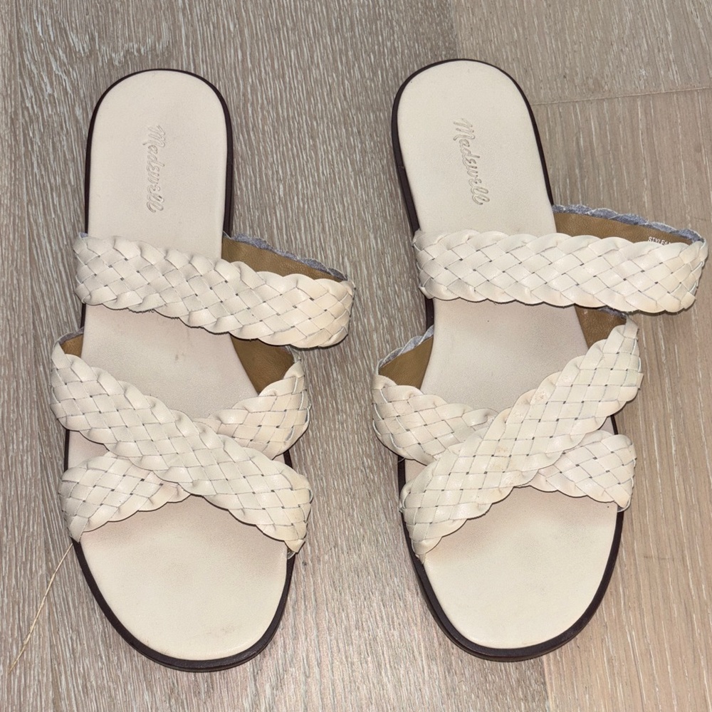 Madewell Women's Braided Sandals in Cream